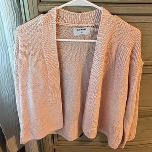 Pink cardigan old navy petite xs